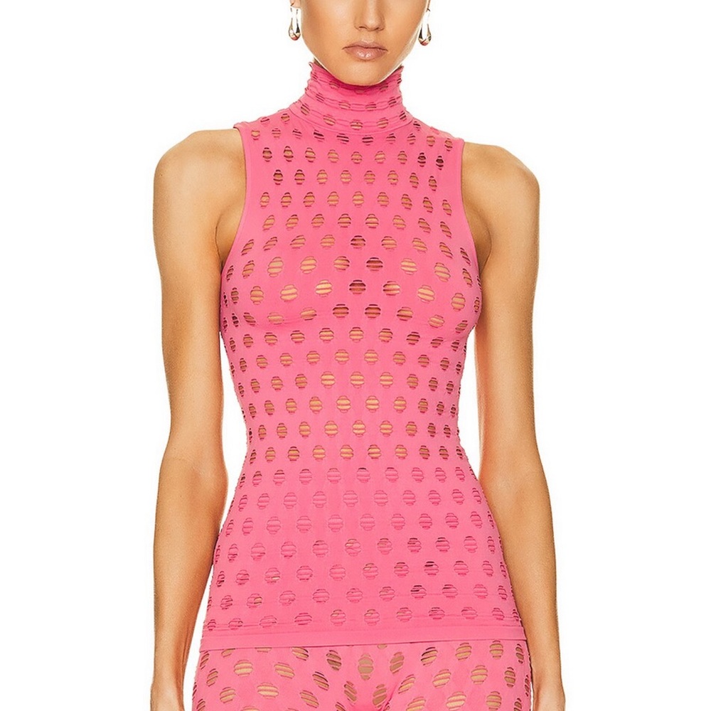 MAISIE WILEN | Sleeveless Perforated Turtleneck | Small